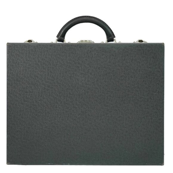Louis Vuitton Diplomate M30012 Taiga Leather Trunk Attache Case Black - Picture 1 of 15